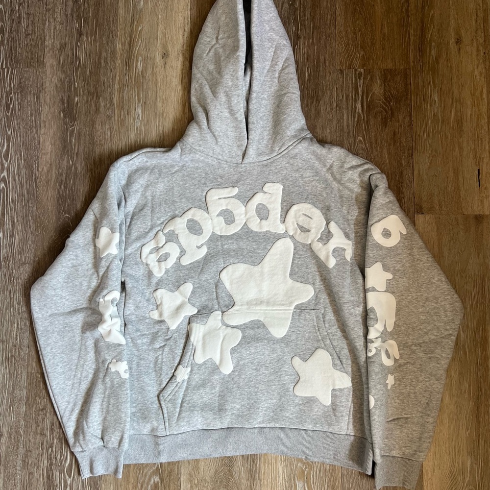 sp5der hoodie grey